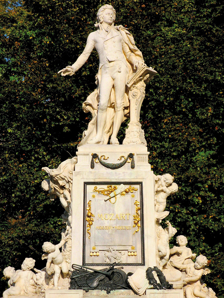 Viyana'daki Mozart Heykeli