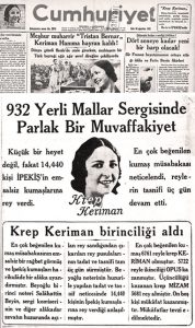 Krep Keriman (Cumhuriyet, 17 Ağustos 1932)Krep Keriman (Cumhuriyet, 17 Ağustos 1932)