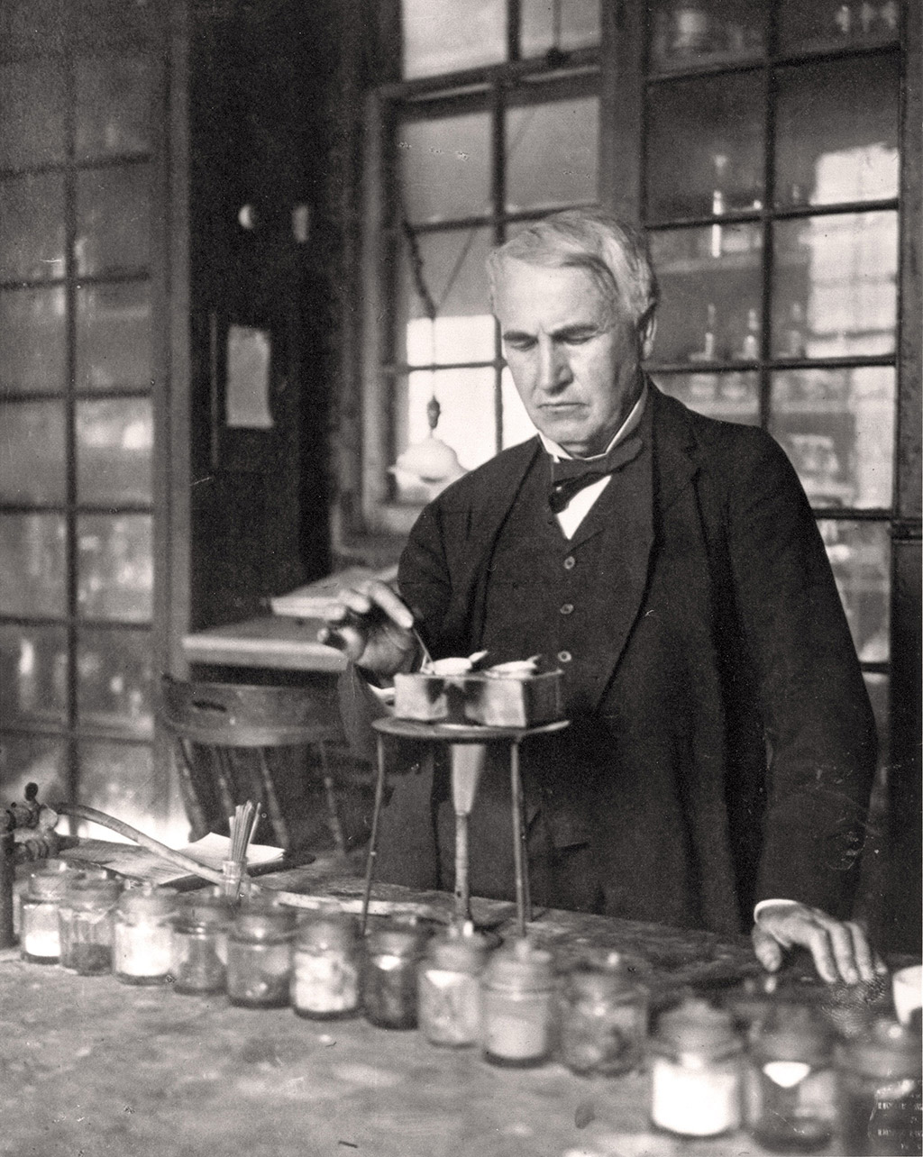 Edison in lab