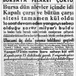 Yeni Ant Gazetesi, Bursa Yangını, 1958