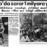 Milliyet, Bursa Yangını, 1958