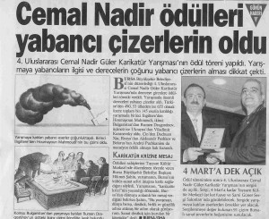 Cemal Nadir - gazete kupürleri