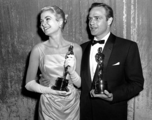 Grace Kelly, Marlon Brando, 1955
