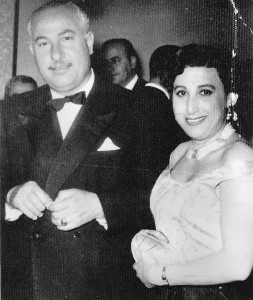 Müzeyyen Senar ve 3. eşi Tevfik Hamza, 1954