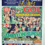 Bursaspor şampiyonluk - gazete haberi