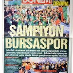 Bursaspor şampiyonluk - gazete haberi