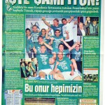 Bursaspor şampiyonluk - gazete haberi