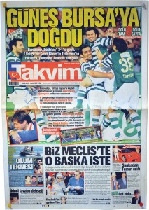 Bursaspor şampiyonluk - gazete haberi
