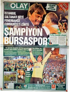 Bursaspor şampiyonluk - gazete haberi