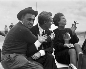 Federico Fellini, Mezzo Mastroianni, Sophia Loren