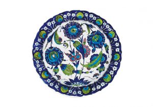 İznik Çini Desenleri - İznik Şam İşi Tabak