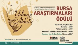 Yılmaz Akkılıç Bursa Araştırmaları Ödülü başvuruları başladı